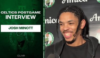 Josh Minott at LOSS FOR WORDS over Garden Crowd | Celtics vs Cavs Postgame