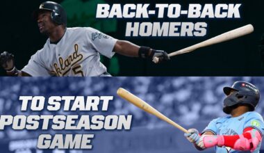 Blue Jays became 2nd team EVER to go back-to-back to start a Postseason game! 😳 (2002 A's)