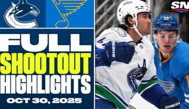 Vancouver Canucks at St. Louis Blues | FULL Shootout Highlights - October 30, 2025