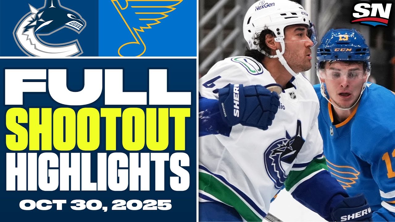 Vancouver Canucks at St. Louis Blues | FULL Shootout Highlights - October 30, 2025