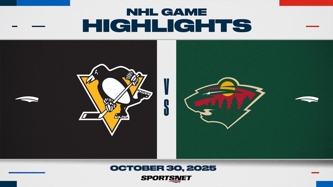 NHL Highlights | Penguins vs. Wild - October 30, 2025