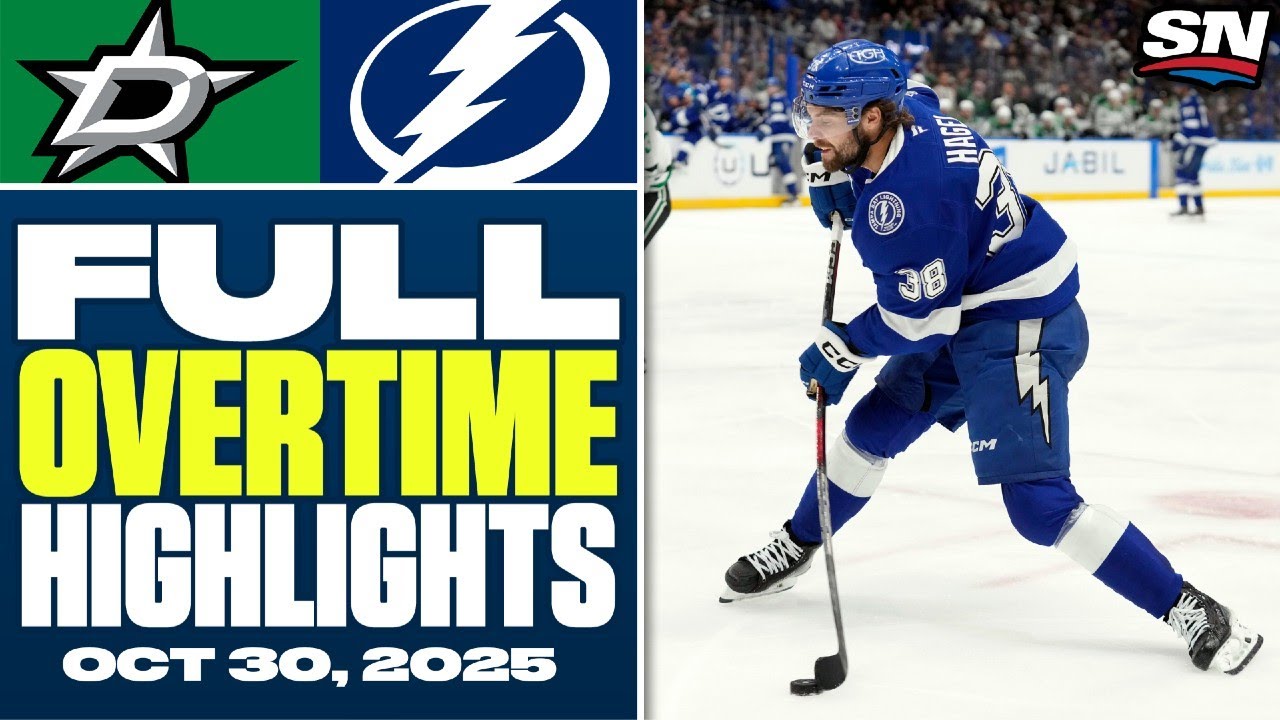 Dallas Stars at Tampa Bay Lightning | FULL Overtime Highlights - October 30, 2025