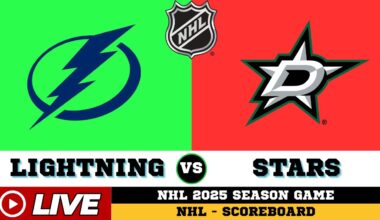 🔴LIVE : Dallas Stars Vs Tampa Bay Lightning | NHL 2025 | NHL Live SCOREBOARD