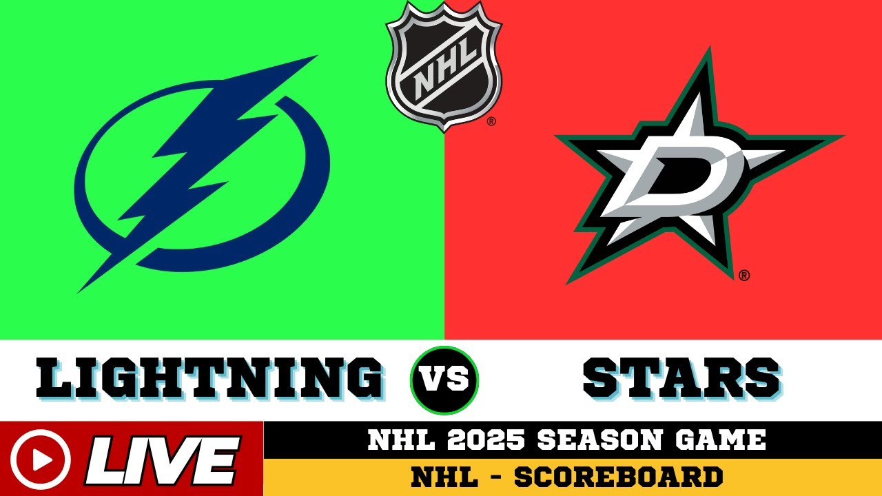 🔴LIVE : Dallas Stars Vs Tampa Bay Lightning | NHL 2025 | NHL Live SCOREBOARD