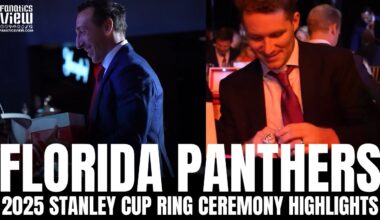 Florida Panthers Behind The Scenes of 2025 Stanley Cup Rings Ceremony With Brad Marchand & More