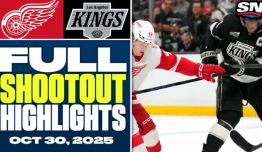 Detroit Red Wings at Los Angeles Kings | FULL Shootout Highlights - October 30, 2025