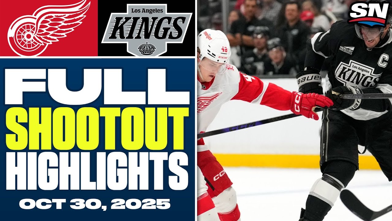 Detroit Red Wings at Los Angeles Kings | FULL Shootout Highlights - October 30, 2025