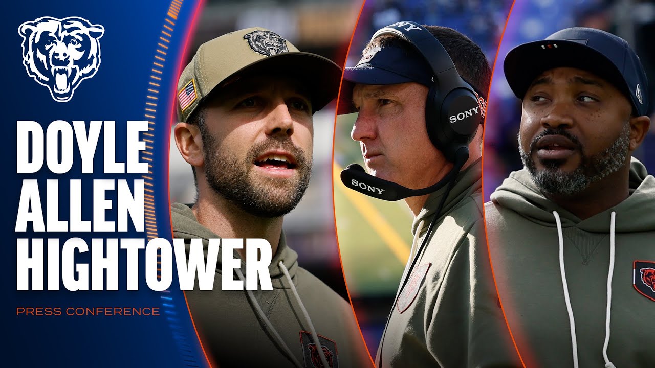 Declan Doyle, Dennis Allen, Richard Hightower reflect on week 8, look towards Week 9 | Chicago Bears