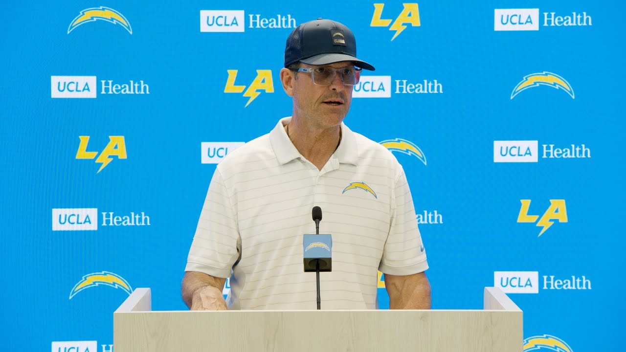 Jim Harbaugh On Injury Updates Vs Titans | LA Chargers