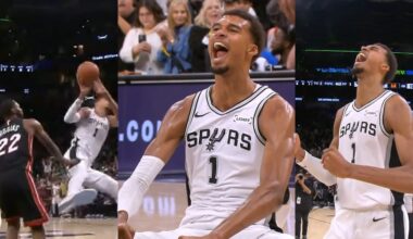 Wemby yells at Wiggins after hard foul and hyped after Spurs first ever 5-0 start