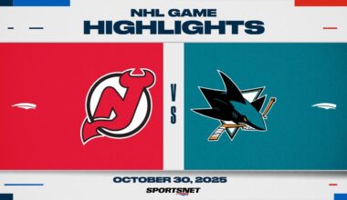 NHL Highlights | Devils vs. Sharks - October 30, 2025