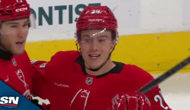 Hurricanes' Bradly Nadeau Fires Home Wrister For First Career NHL Goal