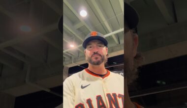 Tony Vitello takes a selfie video after being introduced as Manager of the San Francisco Giants 🤳