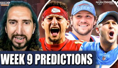 NFL Week 9 Predictions: Chiefs-Bills, Colts-Steelers, Broncos-Texans, Vikings-Lions | Nick Wright