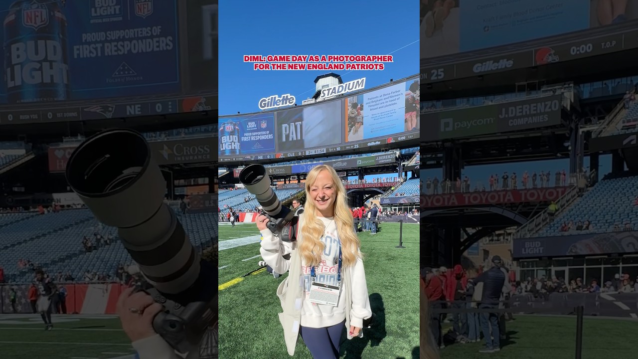 DIML: game day as a photographer for the New England Patriots 📸 #nfl #patriots #diml