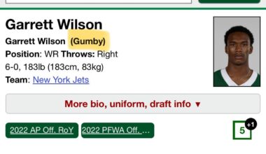 TIL Garrett’s nickname on PFR is “Gumby”