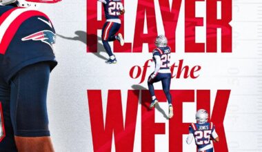 Marcus Jones AFC Special Teams Player of The Week!