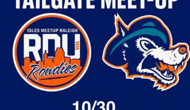 Thursday! Raleigh! Anyone coming to the game is welcome to join.