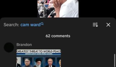 Cam Ward’s sister liked these comments on her latest Tik Tok