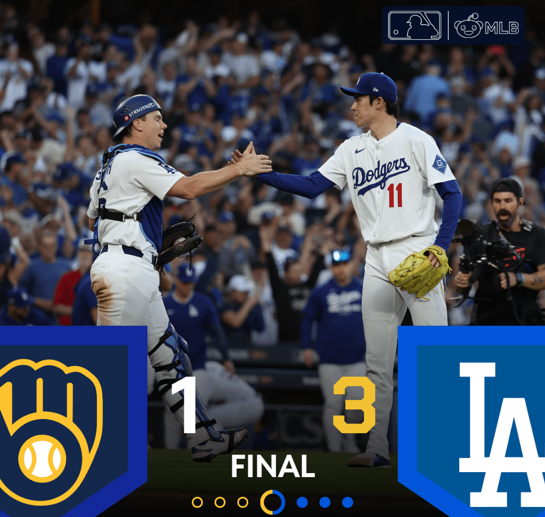 [FINAL] The Dodgers are a win away from advancing to the WS; The Blue Jays tie the series against the Mariners
