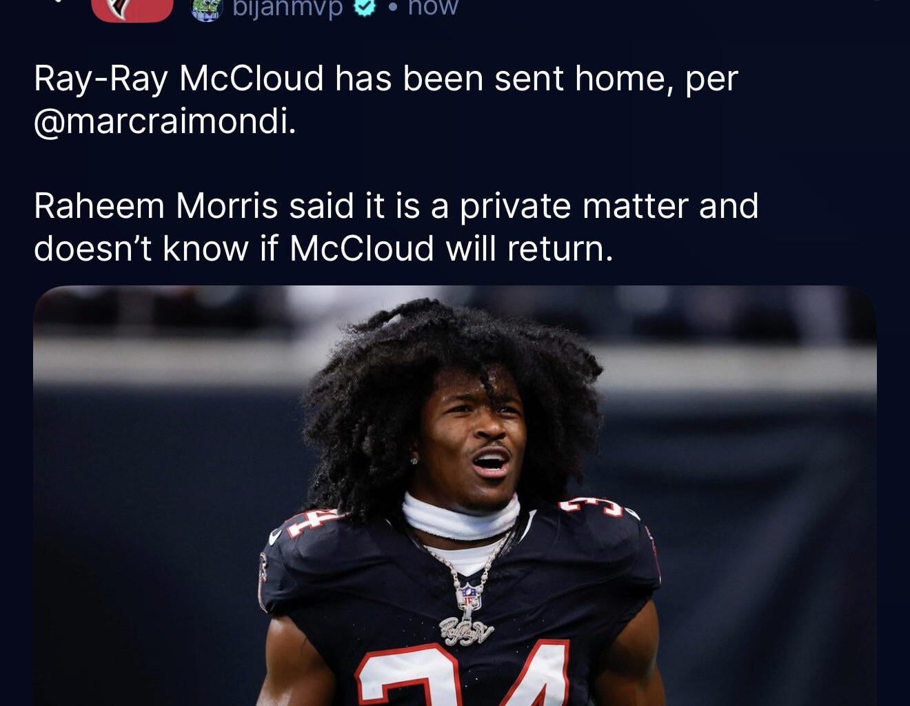 RayRay has been “sent home” for a private matter