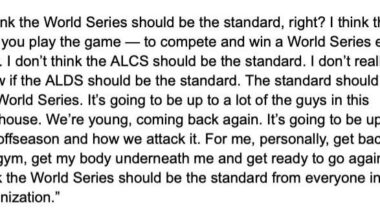 [Petzold] Tarik Skubal: "I think the World Series should be the standard from everyone in this organization."