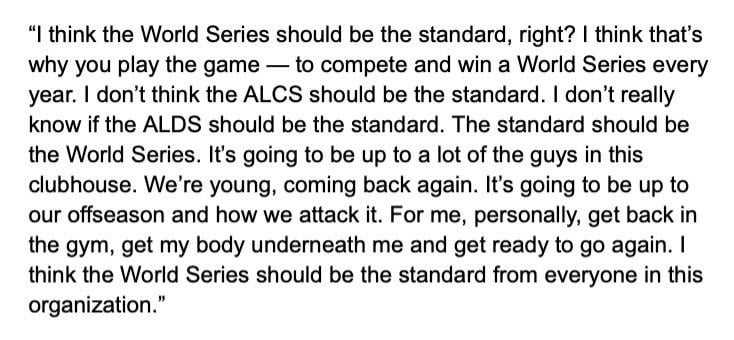 [Petzold] Tarik Skubal: "I think the World Series should be the standard from everyone in this organization."