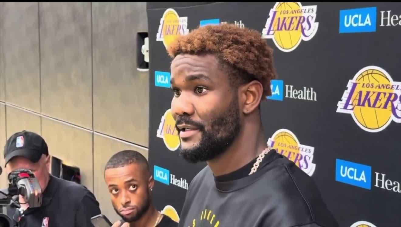 Ayton was asked what it's been like working with Luka and LeBron: "I haven't. It's something I've just been waiting on."