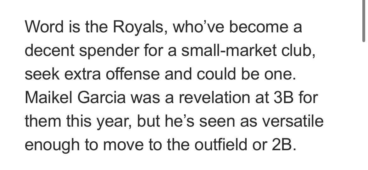 In Jon Heyman’s recent article on potential suitors for Alex Bregman, here’s what was said on the Royals