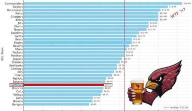 Average beer cost vs the rest of the NFL... so there's that...