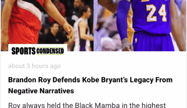 Brandon Roy is out here defending Kobe's legacy!