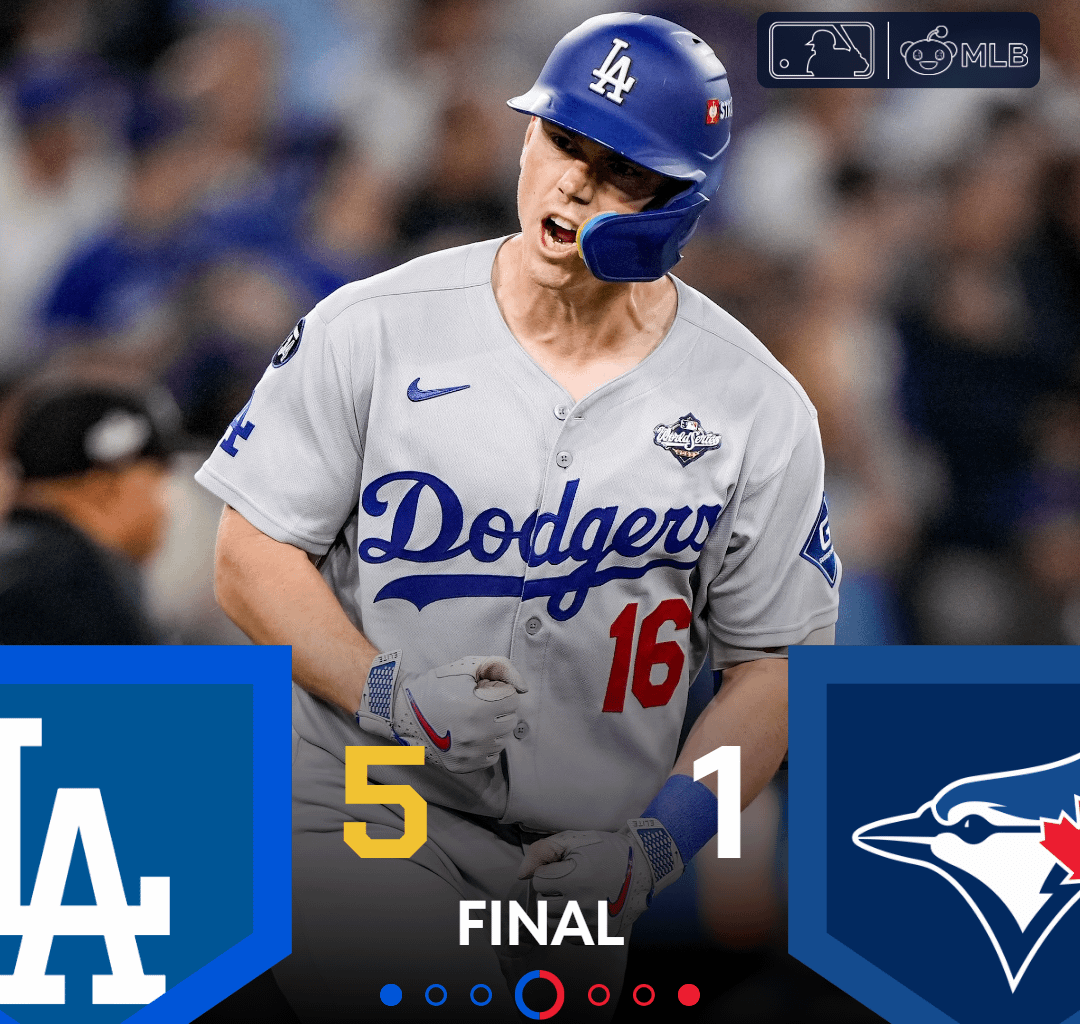 [FINAL] The Dodgers put up five runs to win Game 2!
