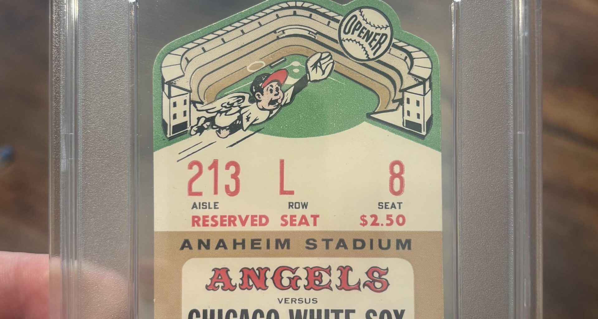 Ticket Stub for the First Regular Season Game at the “Big A”