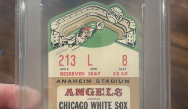Ticket Stub for the First Regular Season Game at the “Big A”