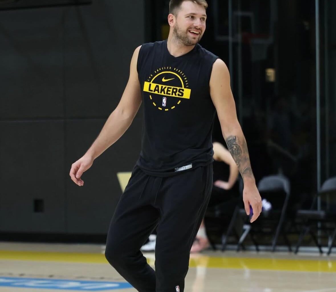 Luka all smiles at practice via his Instagram story