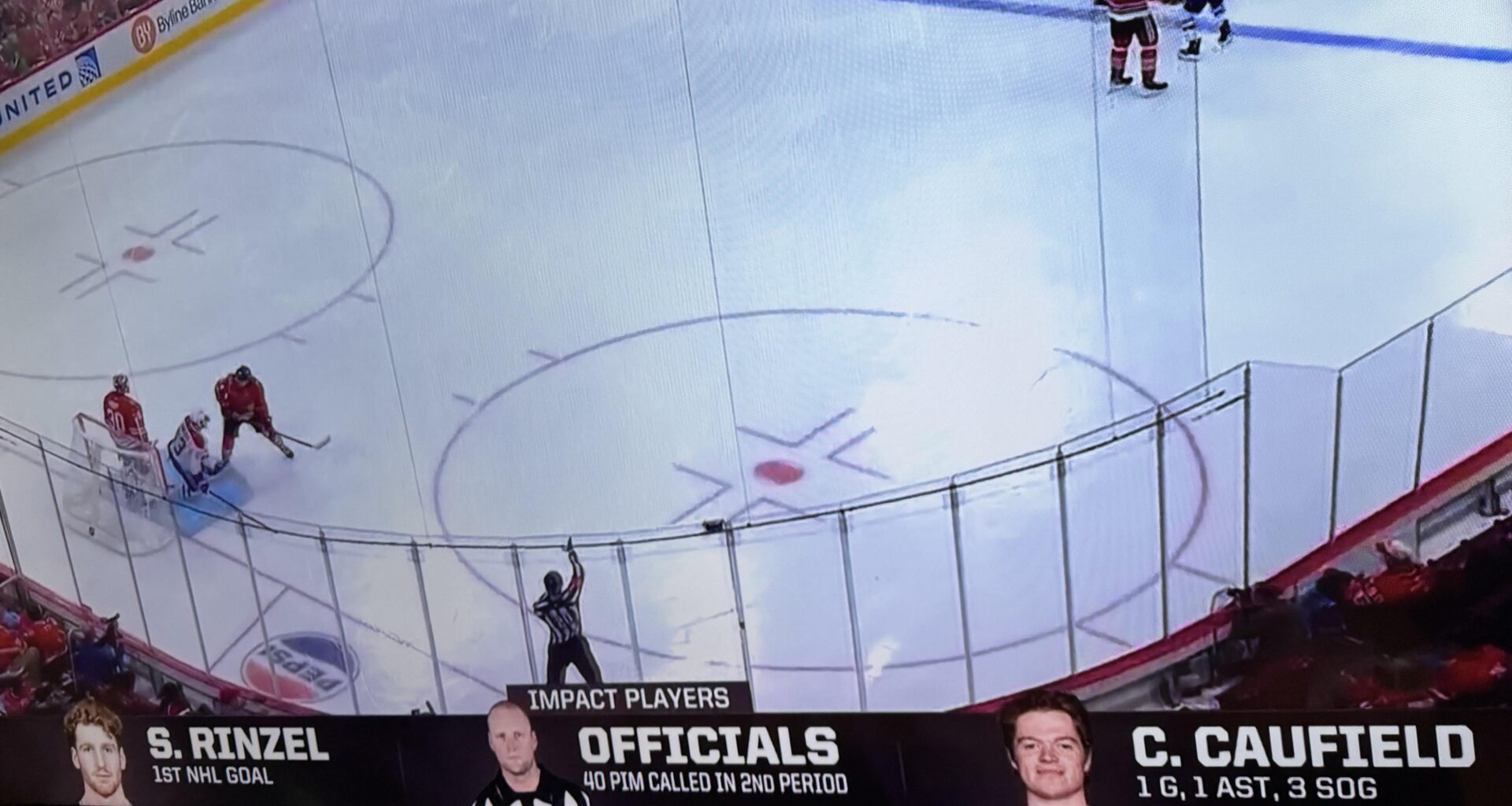 Hilarious 2nd intermission graphic during hawks - montreal game