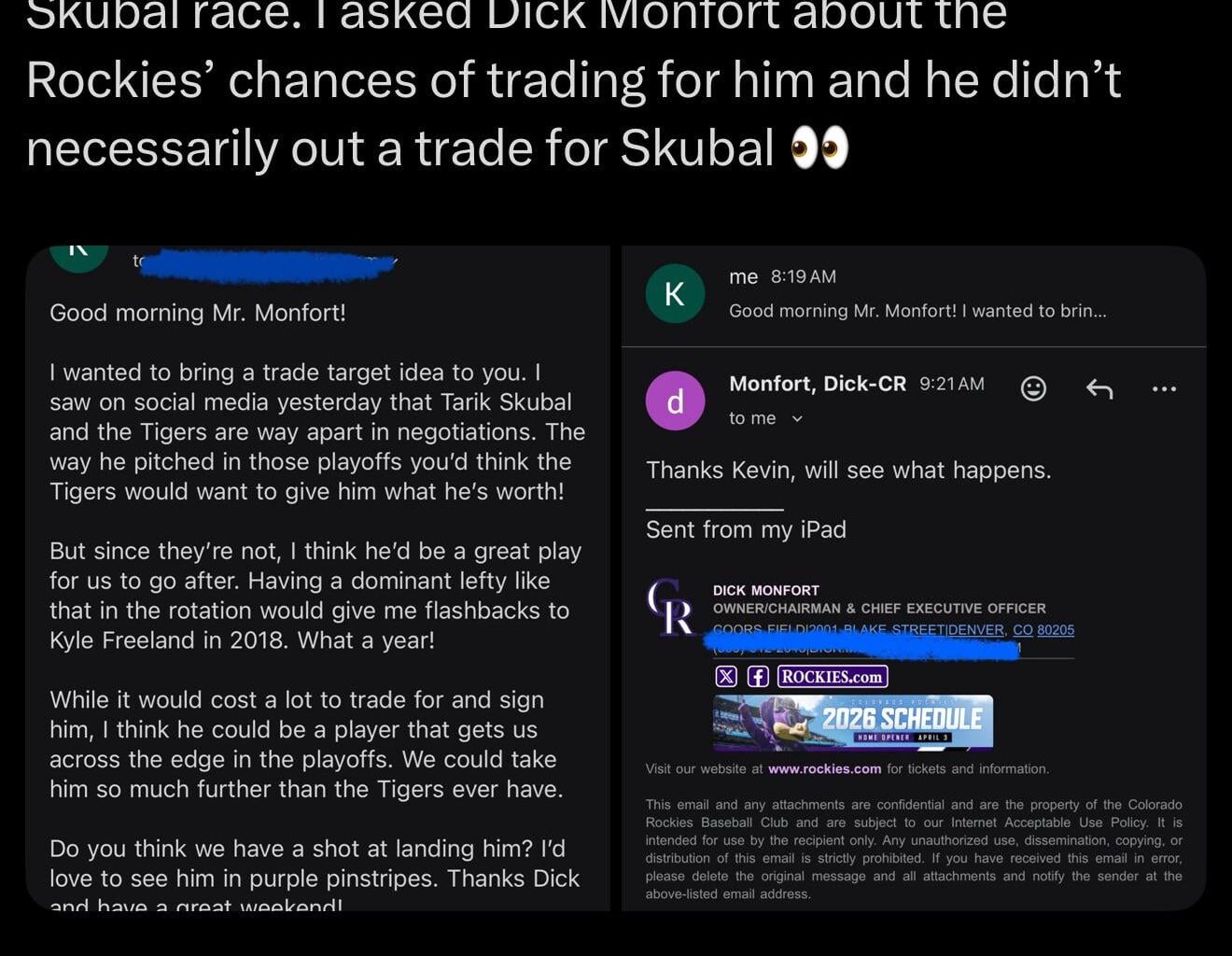 Anybody willing to send an email to Bob to test the waters?