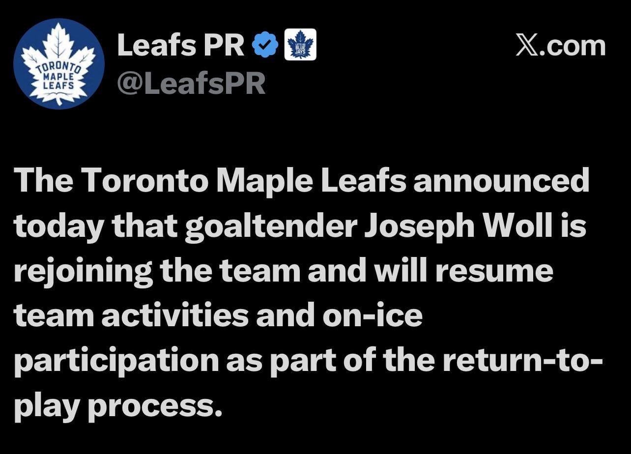 Woll looks like he’s returning at some point