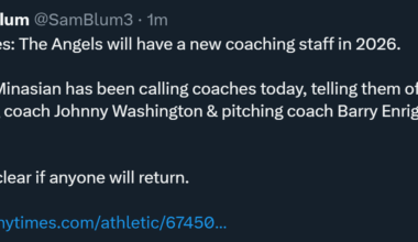 The Angels will have a new coaching staff in 2026