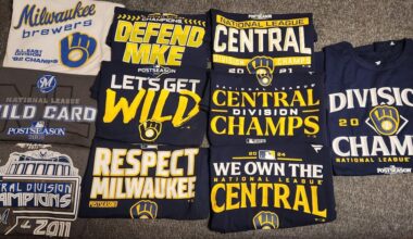 Yesterday, I got to add to my collection of all the Brewers Playoff clinching t-shirts 😁