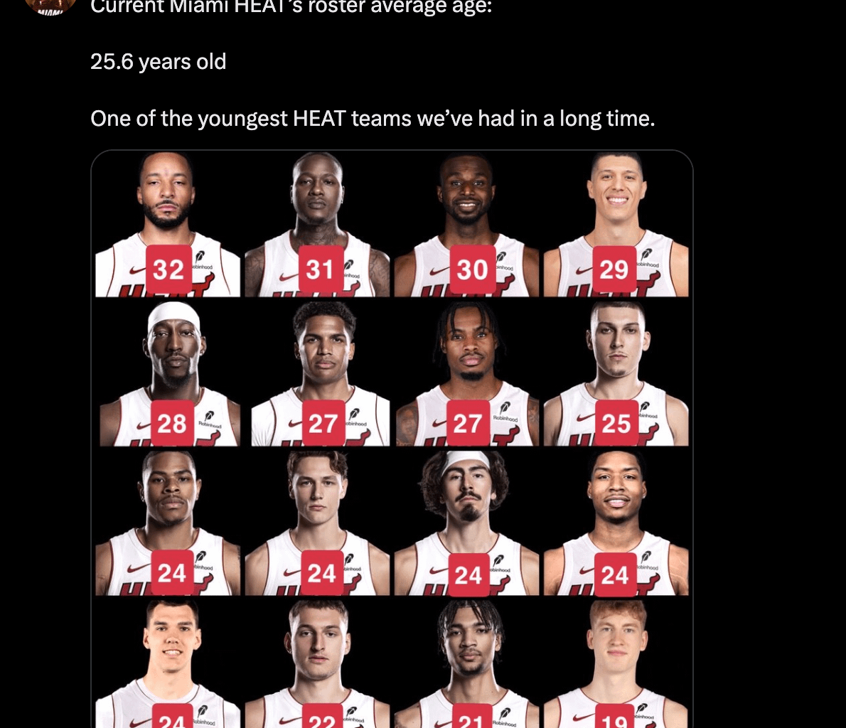 One of the youngest HEAT teams we’ve had in a long time.