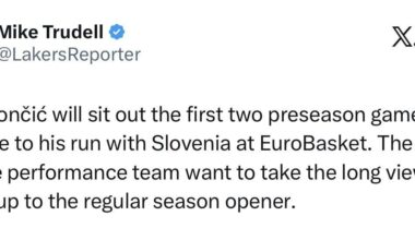 Luka will be sitting out the first two preseason games