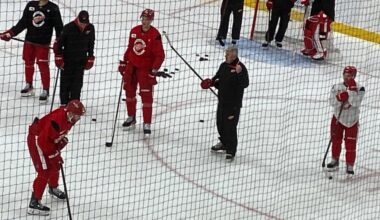 Red Wings didn’t skate through this practice like church mice