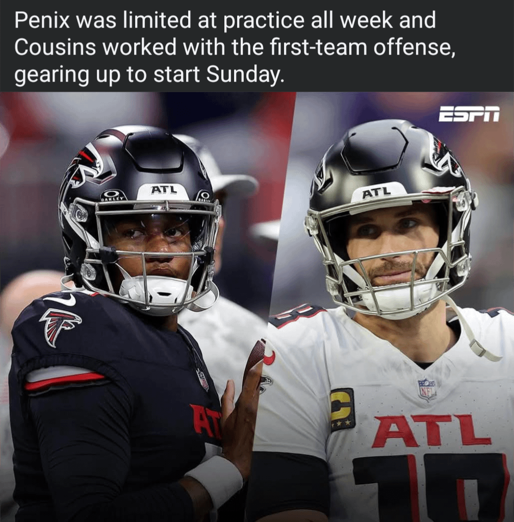 I can't believe this. Raheem will actually let Penix rest. Good move