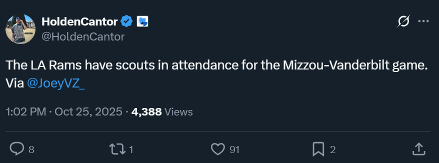 For CFB ones here, who do you think they're looking at?