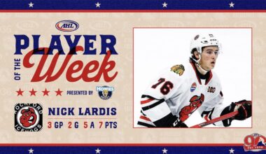 Lardis has been named the AHL’s Player of the Week (10/19)!