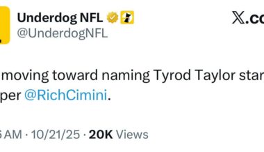Tyrod named Starter.