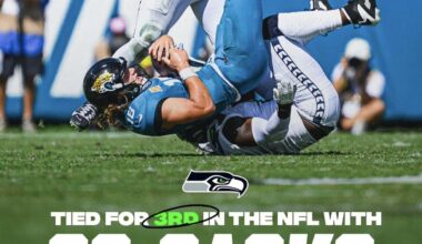 The Seahawks’ Big D has been busting through and producing a load of sacks.