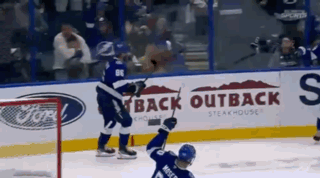Kuch and Hagel with the call to upstairs...Good Goal! In OOOOOOvertime!
