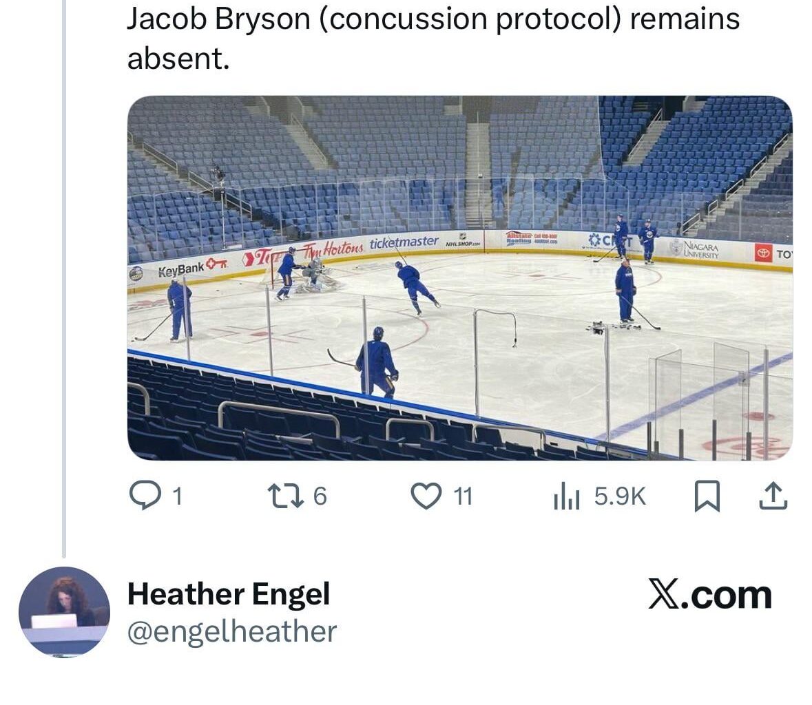 [Engel] Ellis in starter’s net, Ostlund in at 3C. Krebs and Malenstyn on the 4th line for Geersten and Dunne.